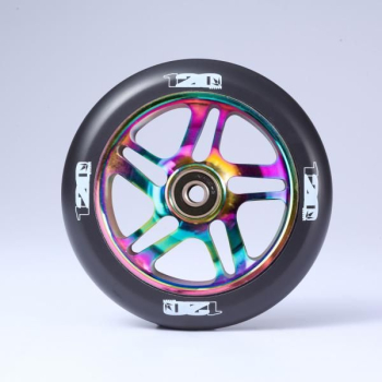Blunt 10 Spoked Wheel 120mm -  oilslick / PU black