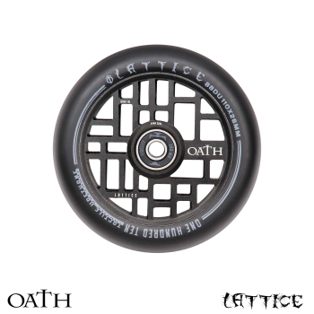OATH Stuntscooter 110mm Wheel LATTICE - schwarz/ PU schwarz - 2 Stück 2