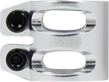 Lucky DUBL double Stunt Scooter Clamp - polished - poliert 3