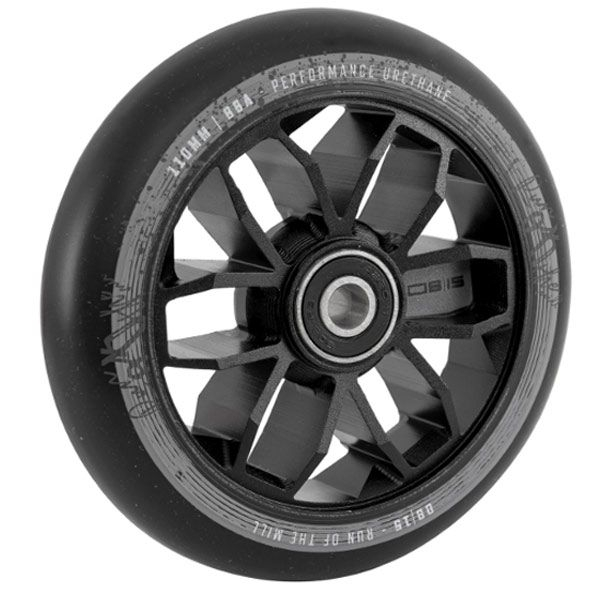 08|15 Stuntscooter Rolle 110mm ABEC 11 - schwarz - PU schwarz 2
