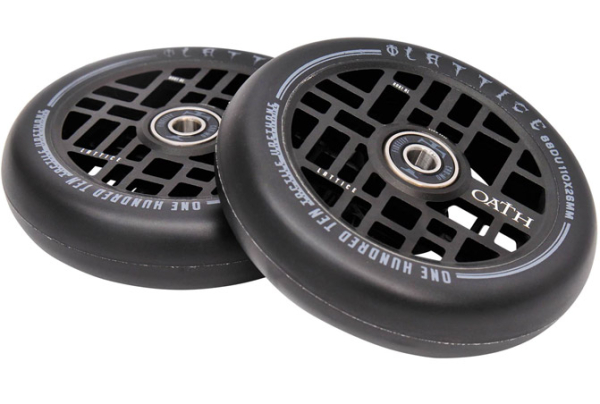 OATH Stuntscooter 110mm Wheel LATTICE - schwarz/ PU schwarz - 2 Stück 1