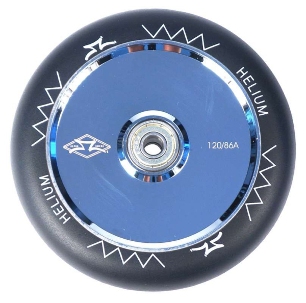 AO Helium Wheel 120mm ABEC 9 - polished silber silver chrome