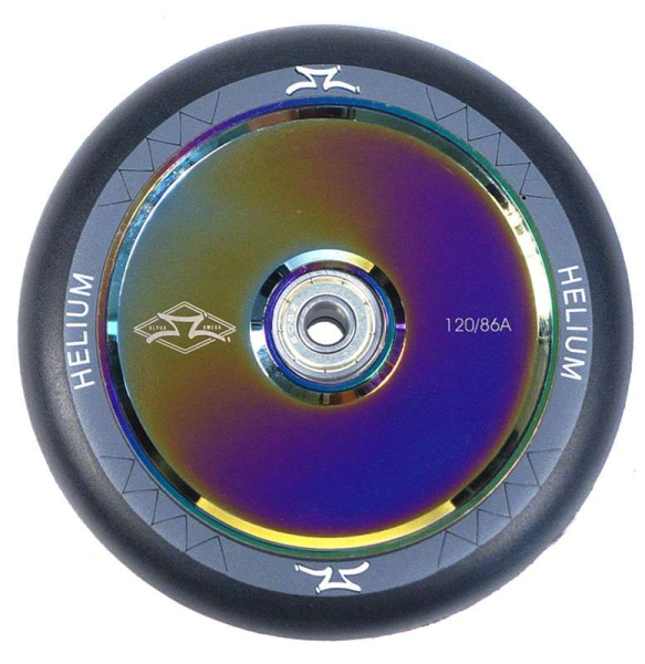 Fasen Wheel AO Helium Wheel 120mm ABEC 9 - polished oilslick120mm - oil slick / PU black