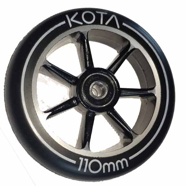 08|15 Stuntscooter Rolle 110mm ABEC 11 - schwarz - PU schwarz 1