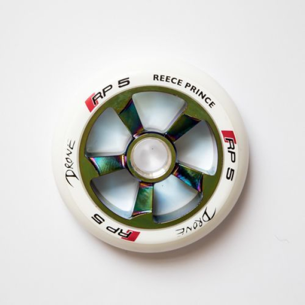 Drone RP5 Wheel 110mm - neochrome / PU white / white Print
