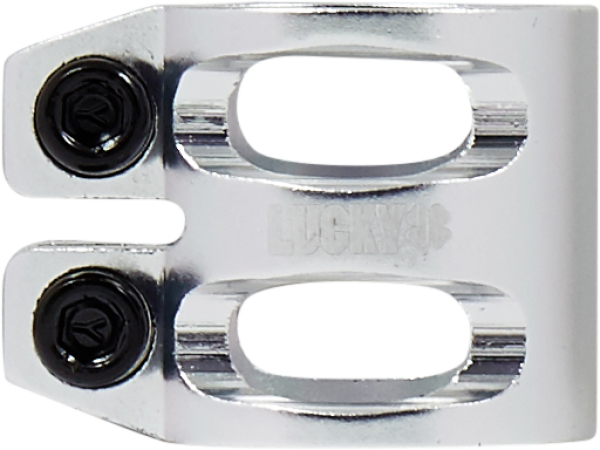 Lucky DUBL double Stunt Scooter Clamp - polished - poliert 3