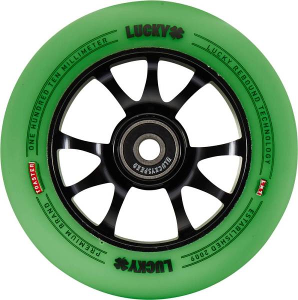 Lucky Toaster 110mm - black / PU green