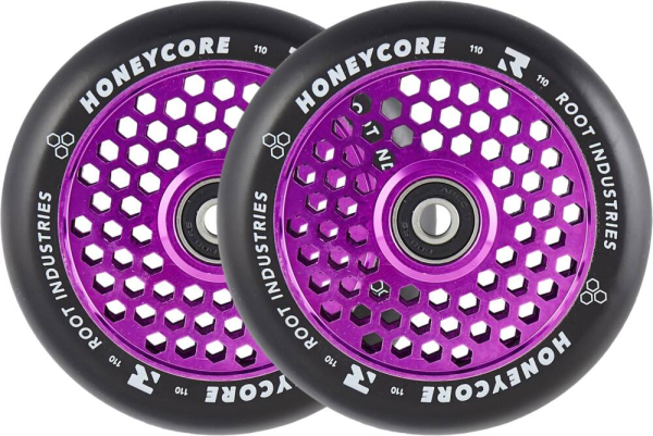Root Industries Honeycore Wheel 110mm - lila - PU schwarz